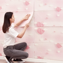 Kang bed Wall stepping rice Wall wall protective tatami Wall simple modern 3d three-dimensional Kang self-adhesive rural