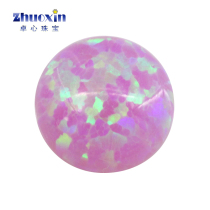 Round artificial EuroPostones OPAL Round flat bottom vegetarian face red with color Oper Australia Pot naked stone OP10