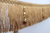 Curtain dragon beard lace accessories 16cm bead hem decoration extended fabric decorative tassel accessories splicing