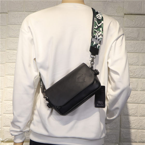 Threebox Japanese trendy male bag personalized ribbon crossbody small bag street style women's shoulder small span bag Threebox Japanese trendy male bag personalized ribbon crossbody small bag street style women's shoulder small span bag