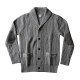 LIANGPIN Tritium Men's Casual Green Fruit Collar Lapel Knitted Cardigan Jacket 02003