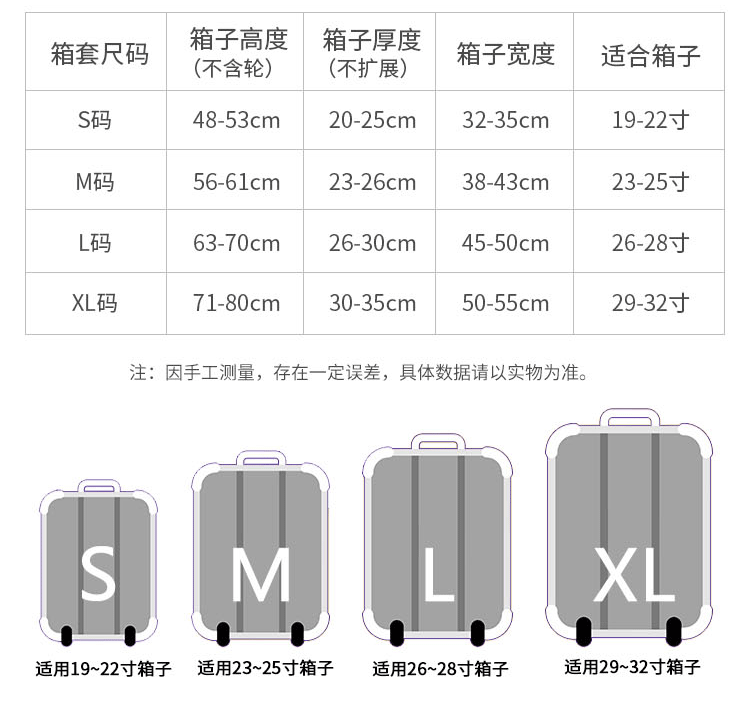 加厚耐磨弹力行李箱保护套拉杆箱套旅行箱罩箱包套20/24/28/30寸