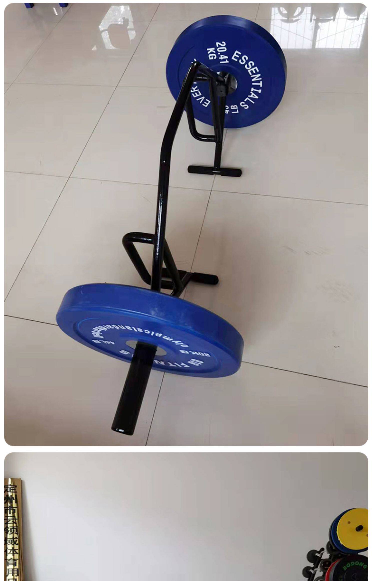 大环形硬拉杆奥杆健身房六角杠铃杆家用耸肩环型杆健身器材硬拉杆