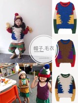 Spot TA Color Children's Sweater Boys' Turtleneck Autumn and Winter Knitted Thread for Girls and Big Children