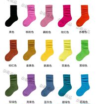2020 summer new children's socks baby combed cotton pile socks fluorescent socks bright color socks pit tide socks