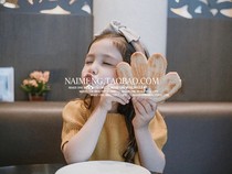 Ins ouef Children's Bubble Sleeve Jacket Girls Macaroon SP Series Knitted Shirt Rainbow Skirt Summer Children