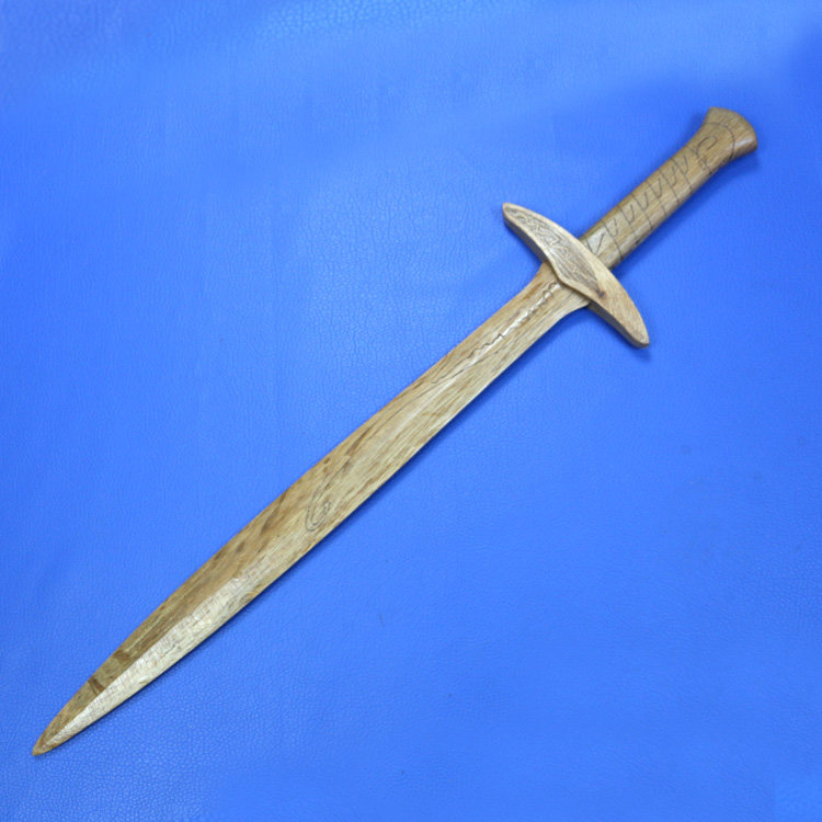 木刀剑cosplay道具武器木剑 指环王霍比特人木制钉刺剑未开刃
