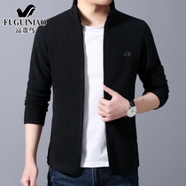 Rich Bird Mens fleece jacket young and middle-aged dad clothing Spring and Autumn New fleece jacket cardigan sweater top