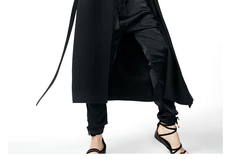 弗洛拉2016秋冬新欧美羊绒大衣女长款双面呢大衣高端过膝毛呢大衣