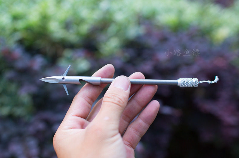 小路鱼镖弹弓射鱼镖440c钛合金弹弓前置鱼镖新款柳叶三棱绝鲨镖