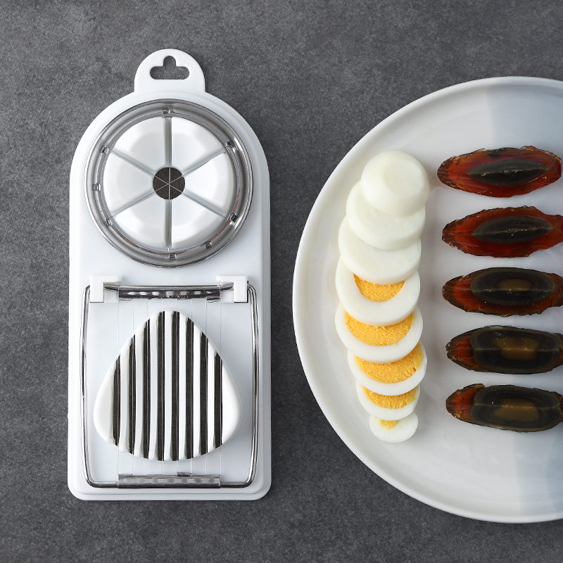 multifunctional household egg cutter, egg cutter, stainless steel manual egg slicer, egg peeler