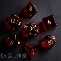 Pomegranate stone running group dice DND dice dragon with underground city Ksulu dice COC running group 20 pasta customised