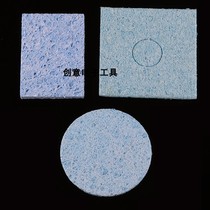 Square round thick welding head cleaning sponge high temperature sponge soldering iron head cleaning welding tin removal