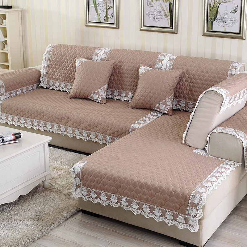 凡薇家纺 新款纯色沙发垫布艺防滑沙发套罩组合沙发坐垫简约现代产品展示图3