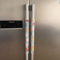 Pastoral double door refrigerator door handle gloves Fabric unit door handle cover pull gloves Glass door armrest protective cover