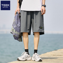 TEEK2021 summer mens casual shorts Teen quick-drying irregular pants Tide brand five-point sports pants