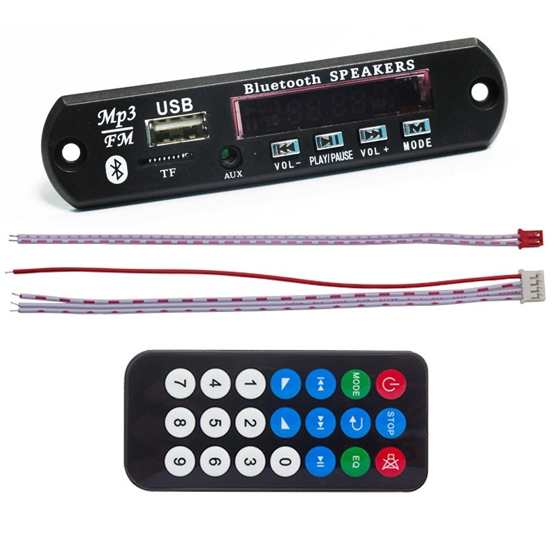 lossless mp3 bluetooth decoder board supports usb /tf/aux/fm 5v/12v ape flac display