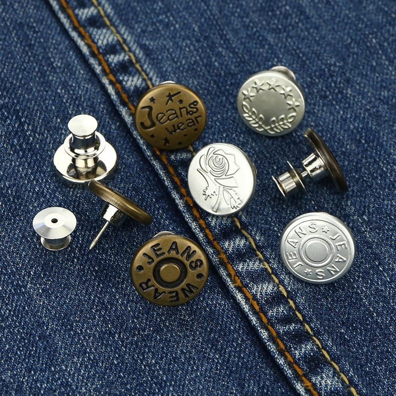 爆款免钉扣裤腰伸缩扣子可调节收腰纽扣牛仔裤腰围大改小可拆卸扣