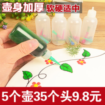 Jam painting tool Western pot chocolate sauce coffee flower creative plate decoration writing cable bottle 5 Pack