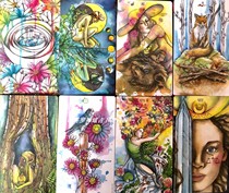 Lili BlackWhite tarot Celia Melesville Lili black and white tarot normal mini