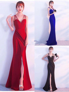 Toast bride new style long tail fish tail dress evening dress 