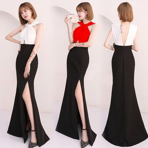 Evening dress new summer banquet sexy fishtail long party dress 