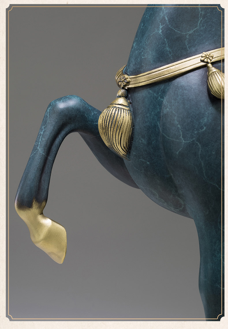 铜师傅马到成功全铜家居装饰客厅工艺品马摆件大号办公室风水招财