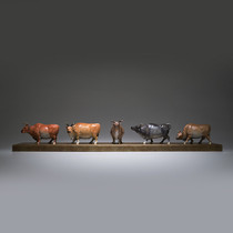 Bronze Master Bull swing piece 5 Niu fu Lindoor Merchants Home Living room Xuanguan TV cabinet Company Opening Gift big number