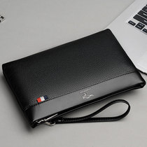 Mens handbag leather 2020 new fashion wallet business portable hand-held clip bag mens bag Mens hand-held bag bag