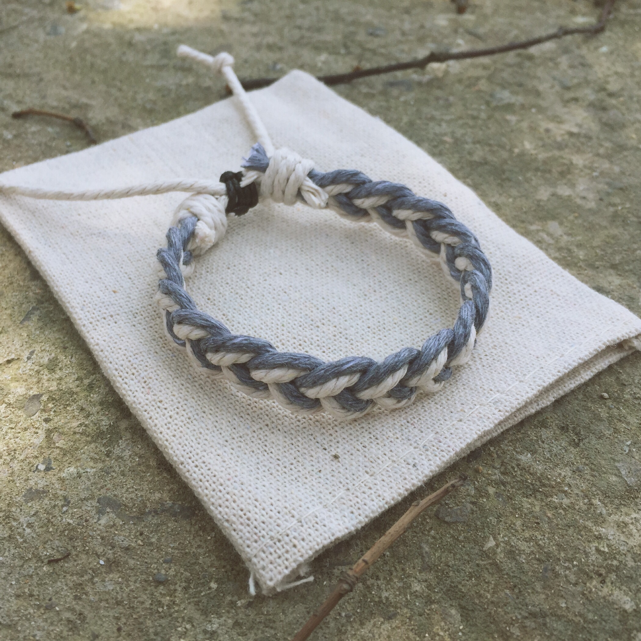 原创冷淡青少年学生手工编织手绳棉麻蜡绳古风编织手环闺密手錬