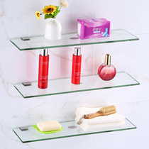 Shower room shelf Shower room toilet Bathroom mirror front shelf Glass 2-layer bathroom bathroom rack