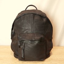 Leather mens shoulder bag tree cream head cowhide super large capacity 2020 new pure leather soft leather travel Mens backpack