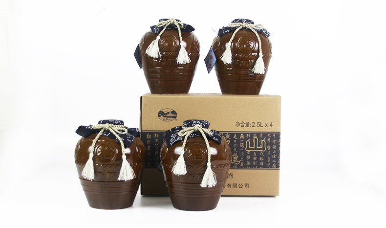 绍兴黄酒会稽山坛装雕王十年陈半甜型善酿酒 2.5lx4坛