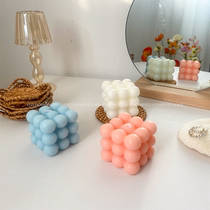 Korean ins style niche 3D Rubiks Cube aromatherapy candle home decoration ornaments simple art personality photo props