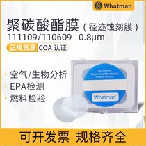 Whatman Polycarbonate nuclepore Trace Etching Filter Membrane 110609 111109 Pore size 0 8um