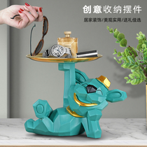 Creative home tray key storage ornaments porch living room bedroom TV cabinet desktop decorations coffee table decorations