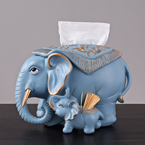 Nordic ins Wind creative elephant tissue box ornaments living room coffee table restaurant American light luxury drawing Box storage