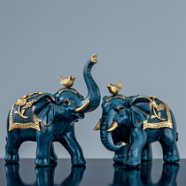 Creative elephant ornaments office desktop furnishings home living room porch model room window showcase soft decorations