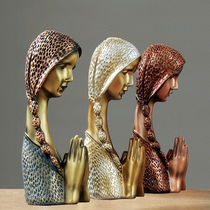 American creative retro girl soft decorations living room bedroom TV cabinet desktop small ornaments home fashion furnishings