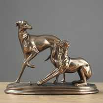 Creative retro animal resin ornaments home decoration study desktop display decoration Gree dog sculpture crafts