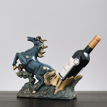 Creative European wine rack horse ornaments household wine rack crafts living room wine cabinet home decorations