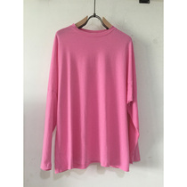 2020 Spring New loose Joker students solid color round neck long sleeve T-shirt women