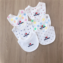Newborn baby round mouth towel material spat towel newborn pure cotton bib for male and female baby waterproof and soft surrounding mouth