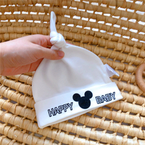 Rat Year Newborn Baby Fetal Hat Spring Summer Pure Cotton Thin Section Newborn Baby Protective Halogen Gate 0-3 Moon Super Cute Cartoon Hat