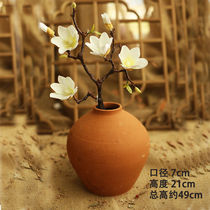 Retro Zen Simulation Vase Pendulum Pieces Chinese Living Room Flower Arrangement Dry Flower Decoration Pendulum Pieces Fake Flowers Furnishing Home Accessories