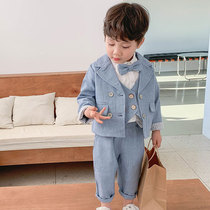 Year Old Gown Boy Boy Suit Children Spring Autumn Small Suit Suit Flowers Childrens Birthday 2022 New