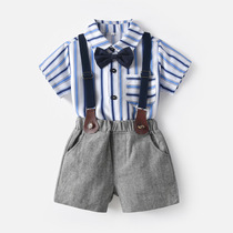 Boy gown summer gown baby boys baby boy Summer suit Playboy nursery Summer baby boy baby boy