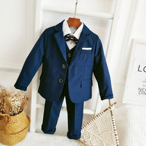 Childrens Western-style suit boy suit boy Little West suit Three sets Inron handsome gas flower boy gown Little boys baby boy