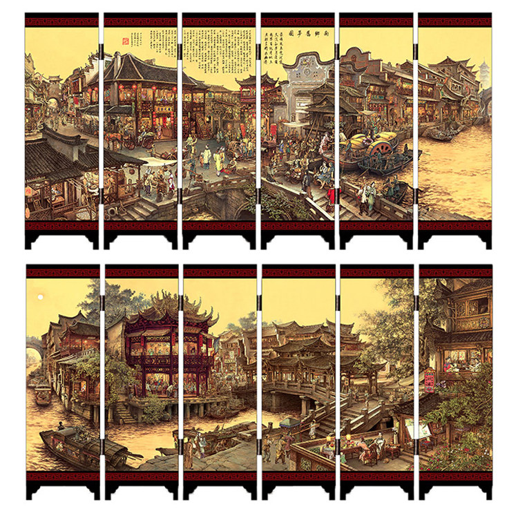 漆器屏風・紅楼夢十二金釵 漆器屏風・紅楼夢十二金釵 GW14 中国 古玩 紅楼夢十