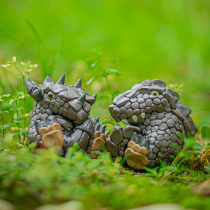 Twelve handmade dinosaur ornaments ugly cute cartoon healing system desktop furnishings creative ceramic gifts